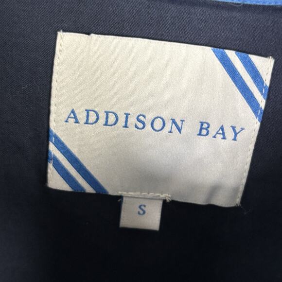 Addison Bay Poplin Dress Women's Size S Blue Button Front Drop Waist Peplum - Picture 5 of 6